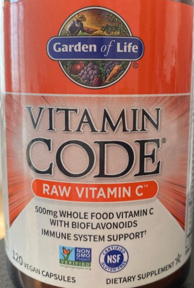 Fotografie - Vitamin Code RAW Vitamin C Garden of Life
