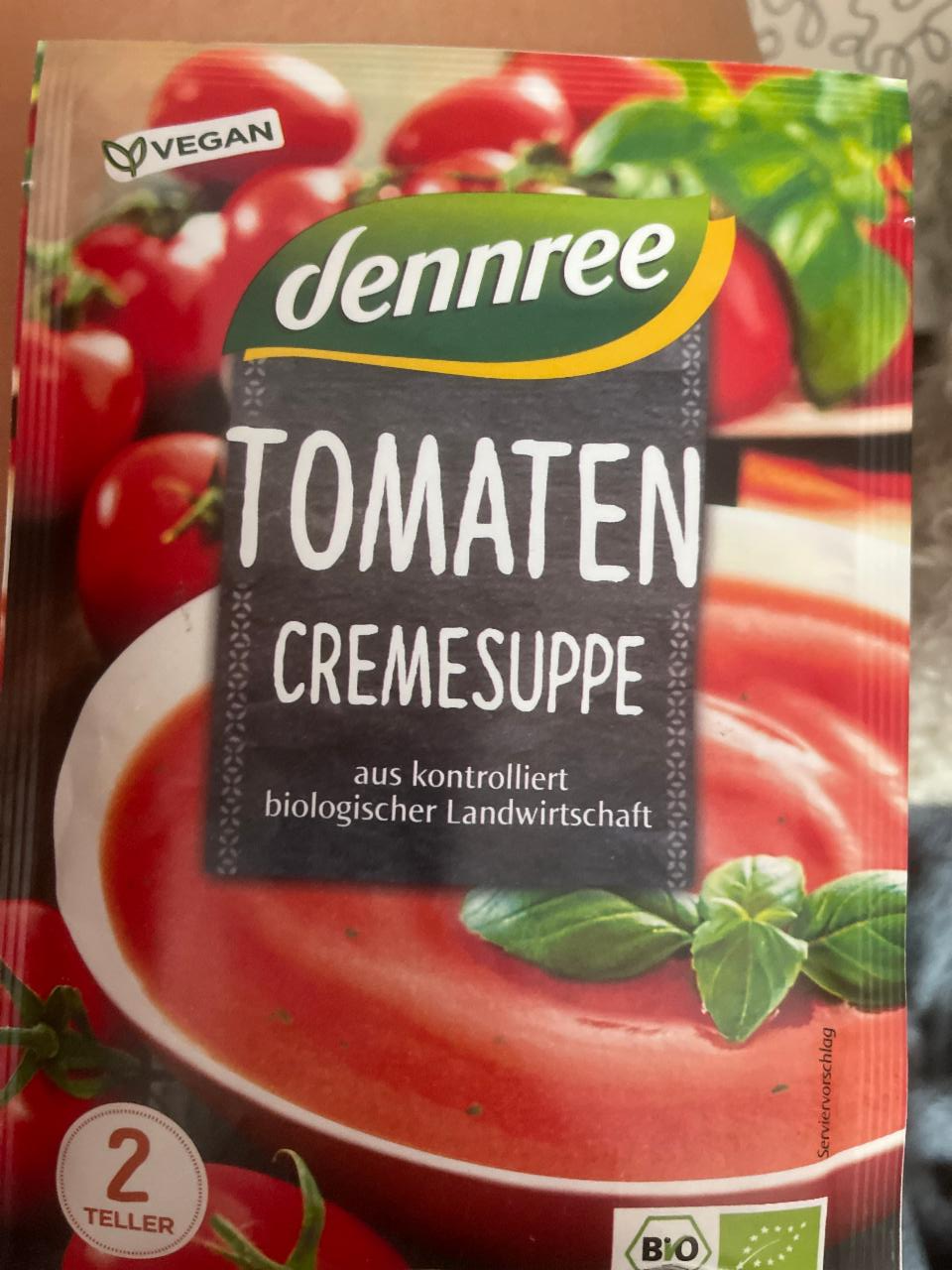 Fotografie - tomaten cremesuppe Dennree
