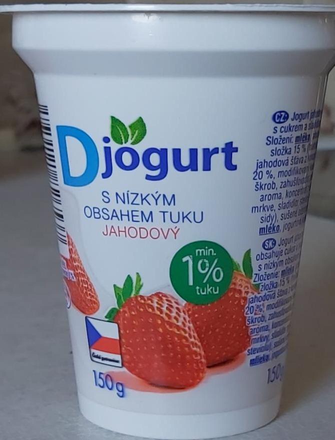 Fotografie - D jogurt s nízkým obsahem tuku Jahodový