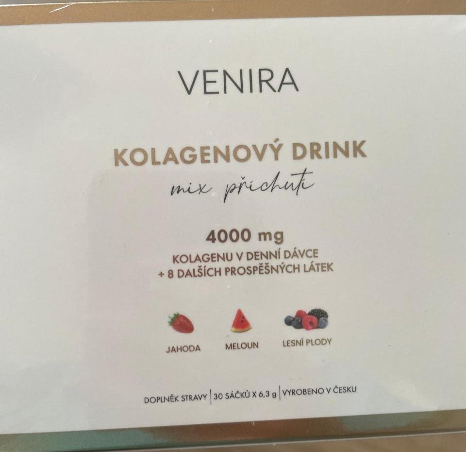Fotografie - kolagenový drink mix příchutí 4000 mg kolagenu , jahoda, meloun, lesní plody Venira