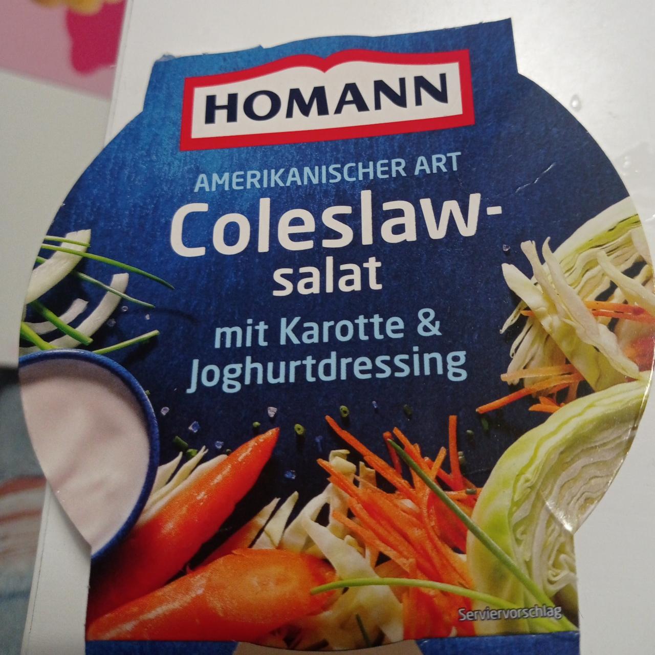 Fotografie - Coleslaw salat mit Karotte & Joghurtdressing Homann