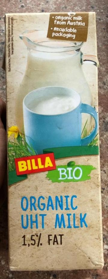 Fotografie - Organic UHT milk 1,5% Billa Bio