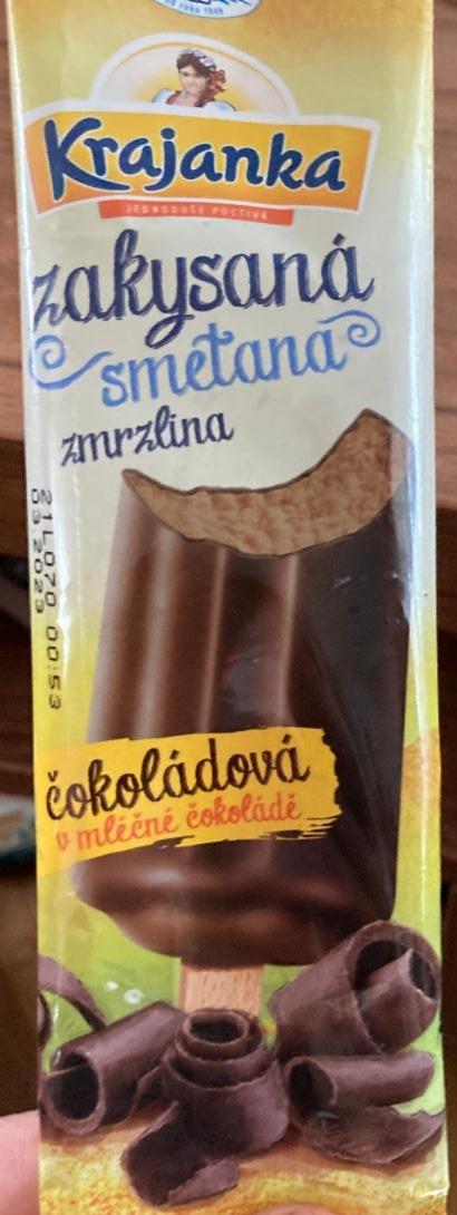 Fotografie - Zakysaná smetana Zmrzlina čokoládová v mléčné čokoládě Krajanka