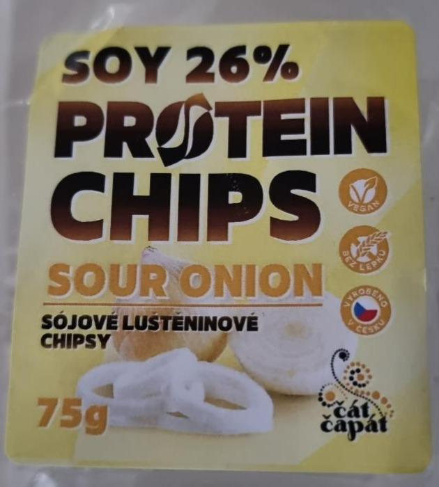 Fotografie - Soy 26% Protein chips sour onion Čát čapát
