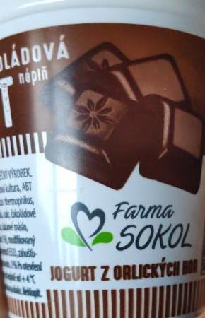 Fotografie - Jogurt čokoládová náplň Farma Sokol