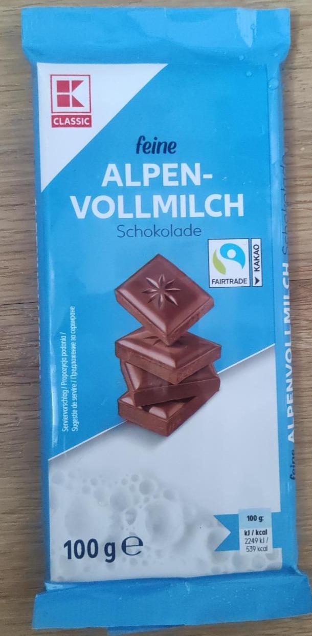 Fotografie - Schokolade Alpenvollmilch K-Classic