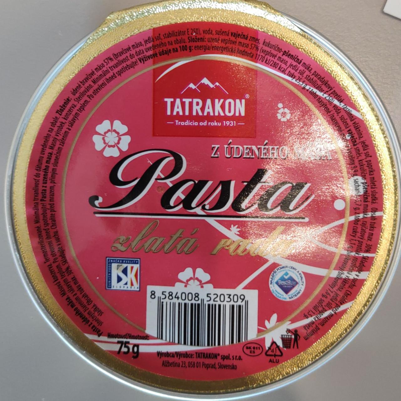 Fotografie - Pasta z údeného mäsa zlatá rada Tatrakon