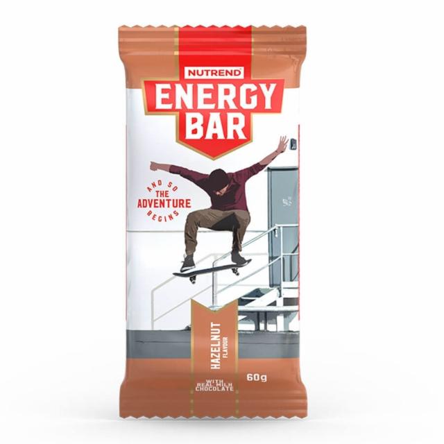 Fotografie - Energy bar hazelnut (lískový ořech) Nutrend