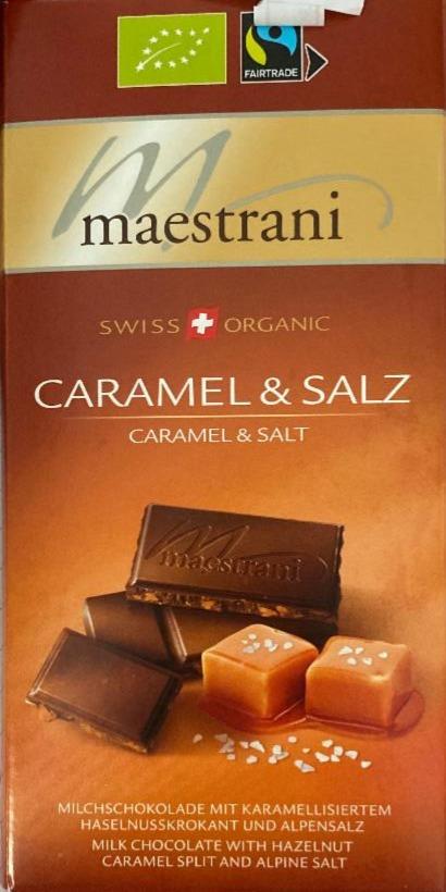 Fotografie - Mléčná čokoláda se slaný karamelem Maestrani