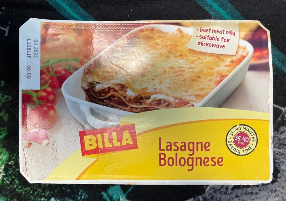 Fotografie - Lasagne Bolognese Billa