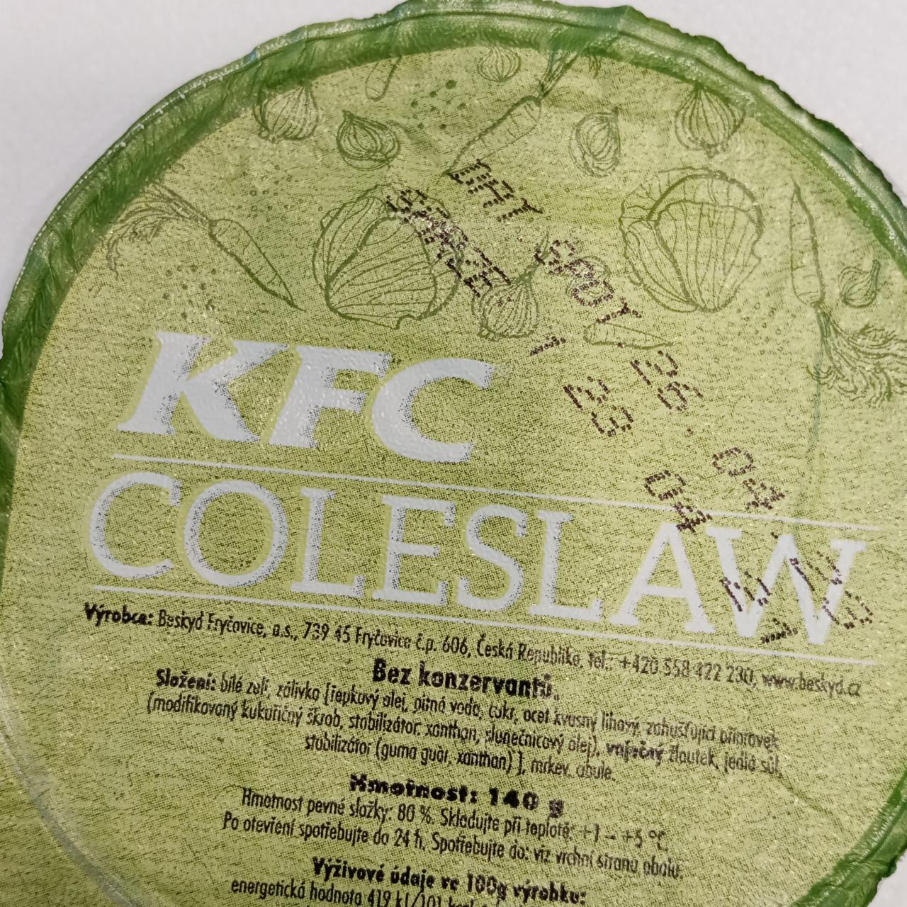Fotografie - salát Coleslaw KFC