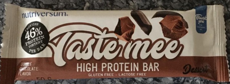 Fotografie - Taste mee High protein bar double chocolate
