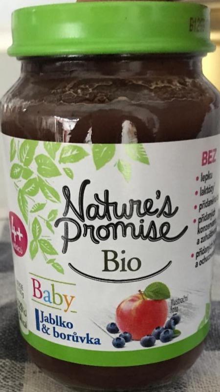 Fotografie - Bio Baby přesnídávka jablko a borůvka Nature's Promise