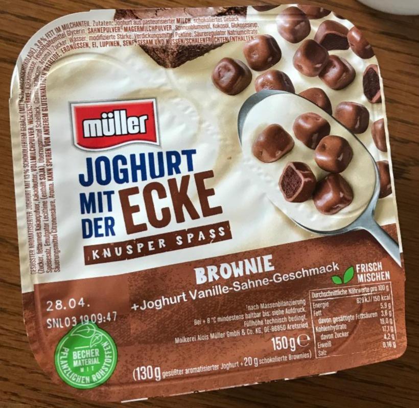 Fotografie - joghurt mit der Ecke knusper spass Brownie Müller