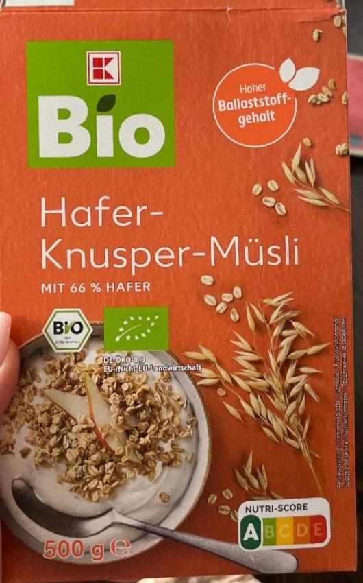 Fotografie - Bio Hafer-Knusper-Müsli mit 66% hafer K-Bio