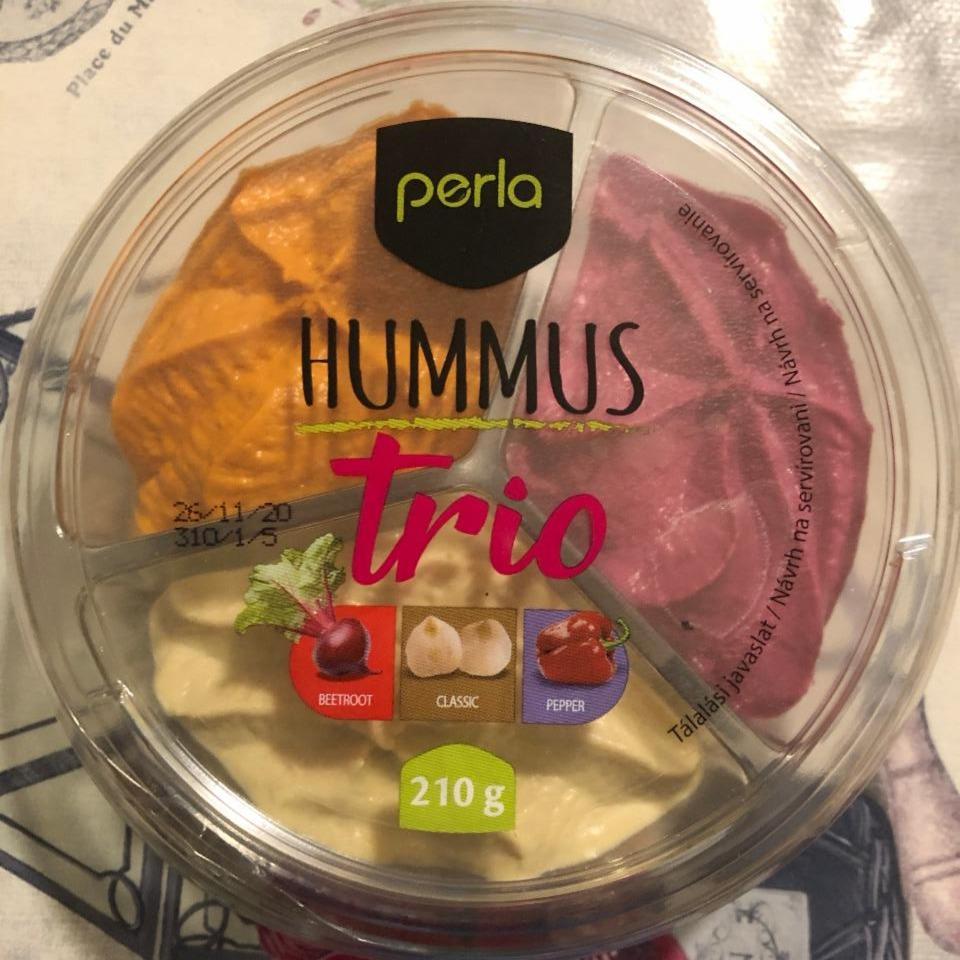Fotografie - Hummus Trio beetrot, classic, pepper Perla