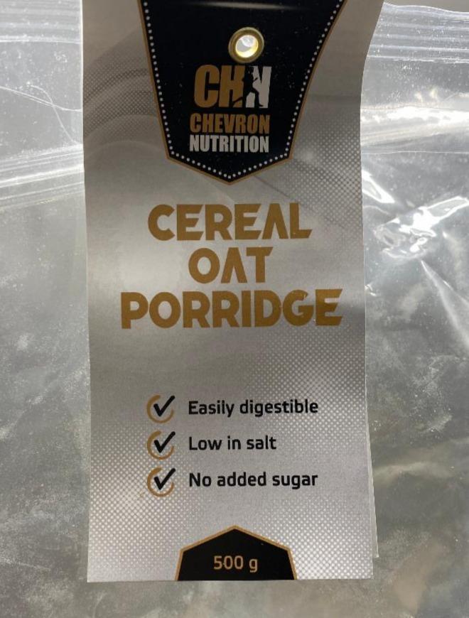 Fotografie - Cereal oat porridge Chevron Nutrition