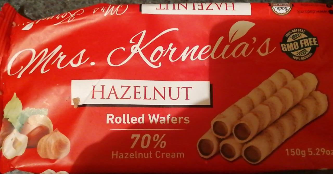 Fotografie - Rolled Wafers 70% Hazelnut Cream Mrs. Kornelia's