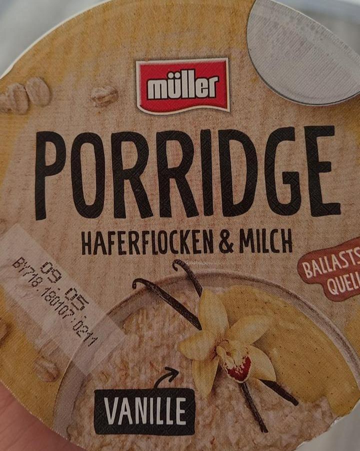 Fotografie - porridge haferflocken a milch