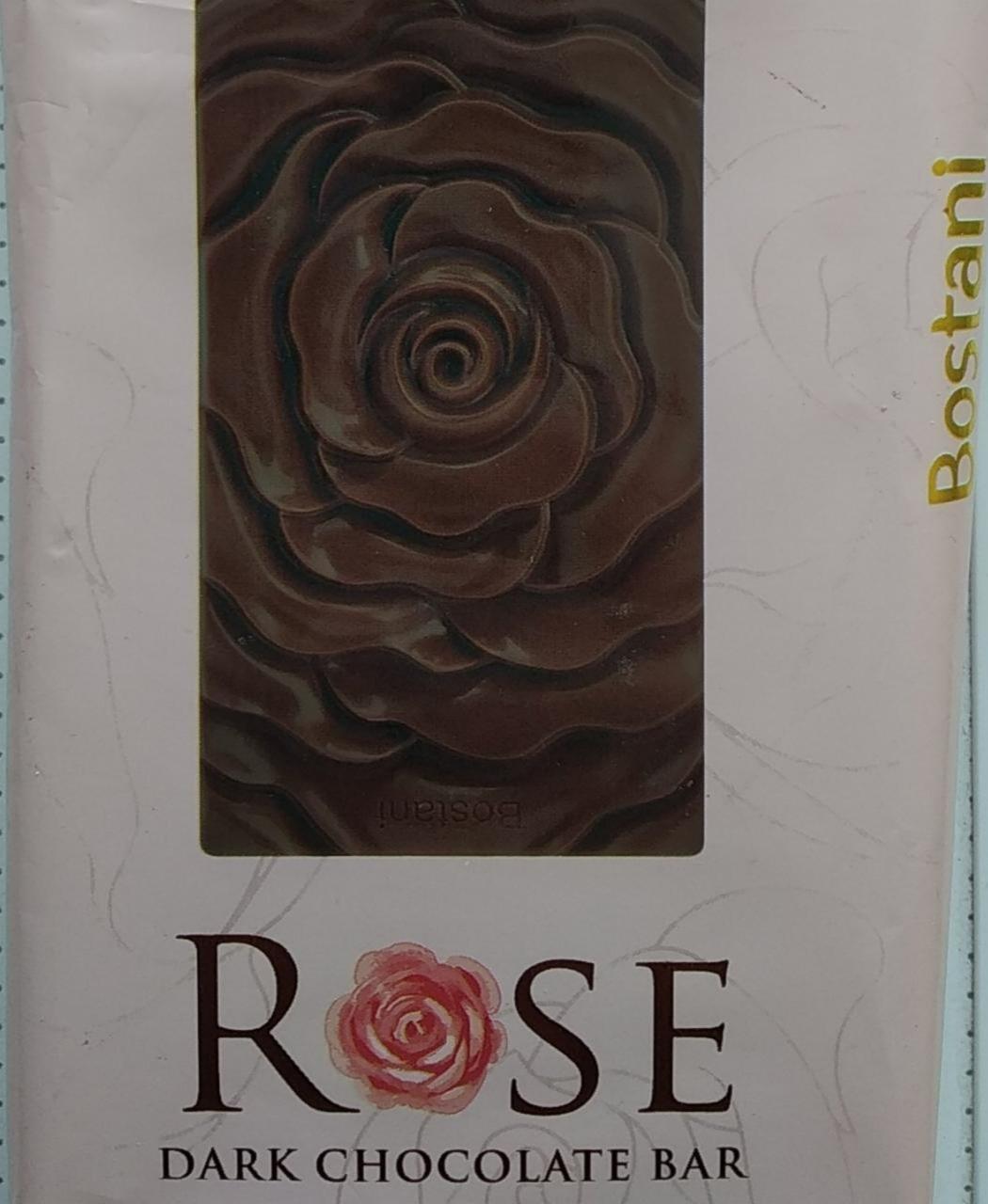 Fotografie - Rose Dark chocolate bar Bostani