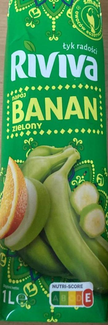 Fotografie - Napój banan zielony Riviva