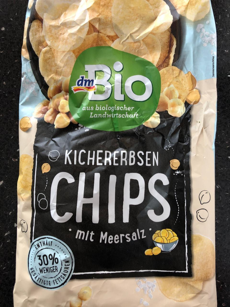 Fotografie - Kichererbsen chips mit Meerzalt DmBio