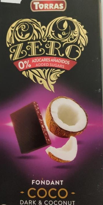 Fotografie - hořká čokoláda bez cukru s kokosem Torras
