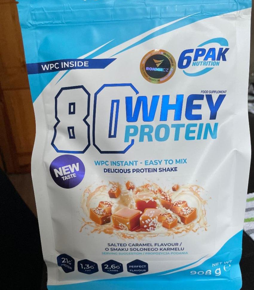 Fotografie - 80 Whey Protein Salted Caramel 6PAK Nutrition