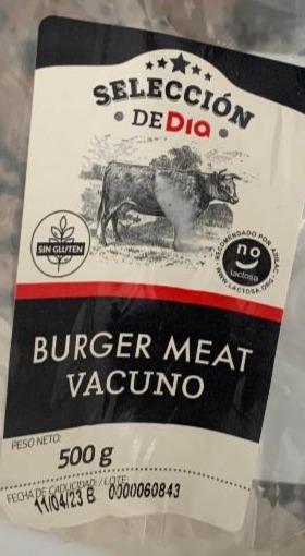 Fotografie - Burger meat vacuno Selección DeDia