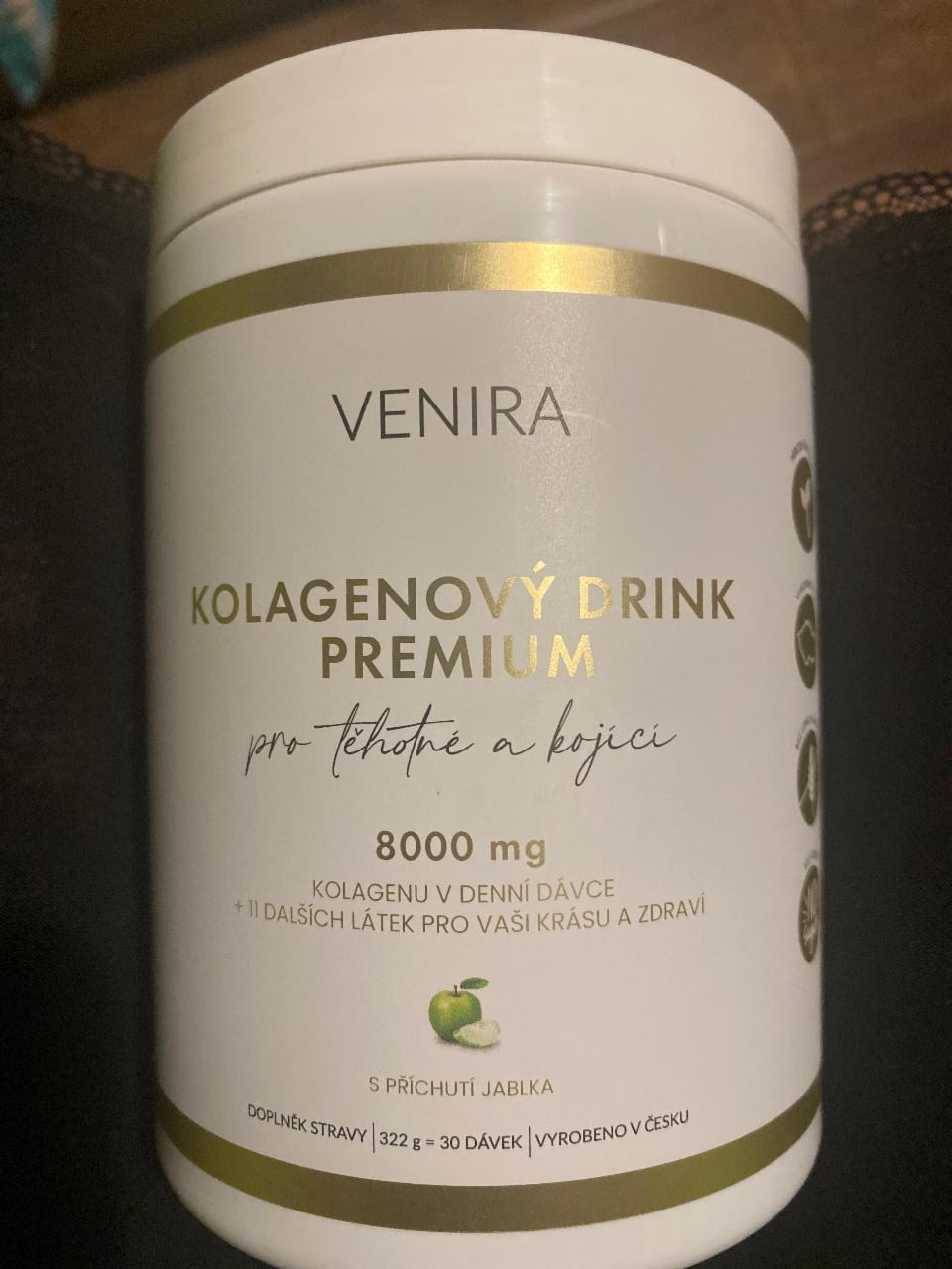 Fotografie - Kolagenový drink premium pro těhotné a kojící s příchutí jablka Venira
