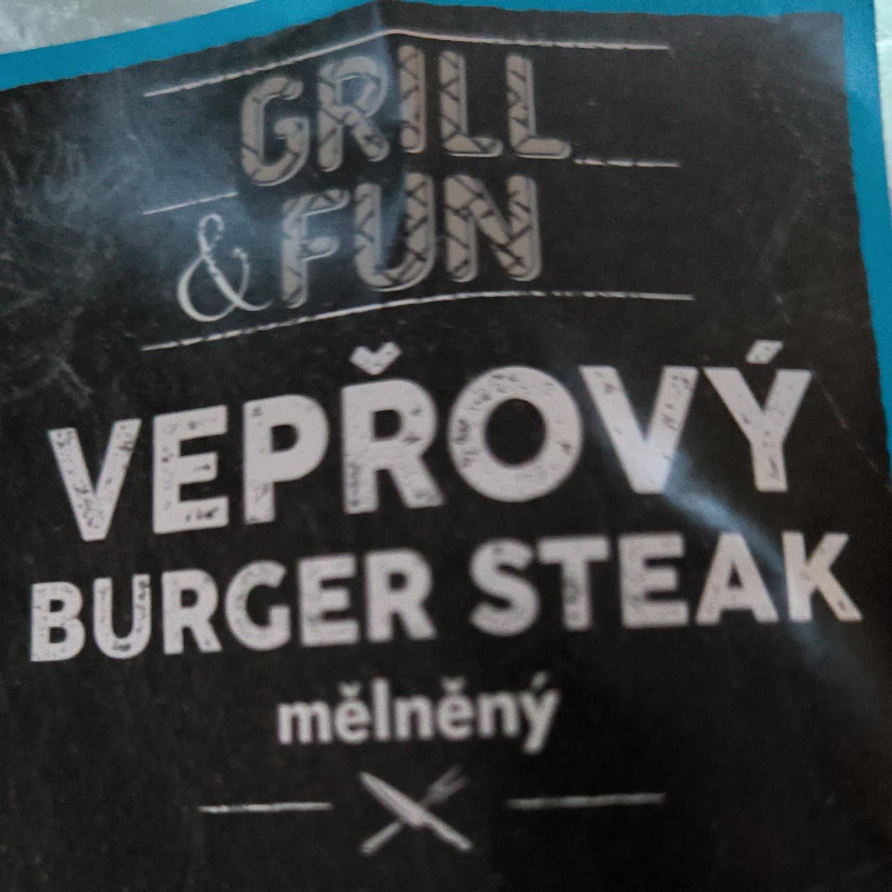 Fotografie - Vepřový burger steak mělněný Grill & Fun
