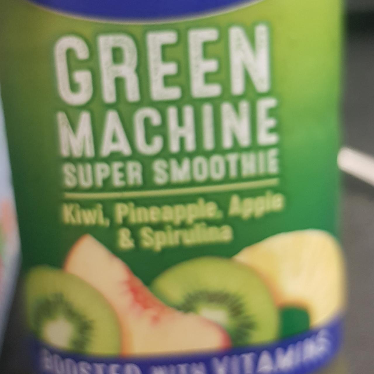 Fotografie - Green machine super smoothie Kiwi, Pineapple, Apple & Spirulina Naked