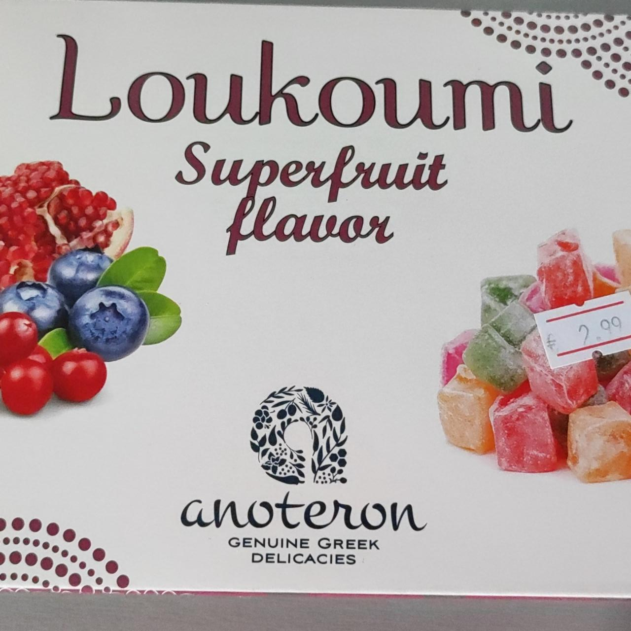 Fotografie - Loukoumi superfruit flavour Anoteron