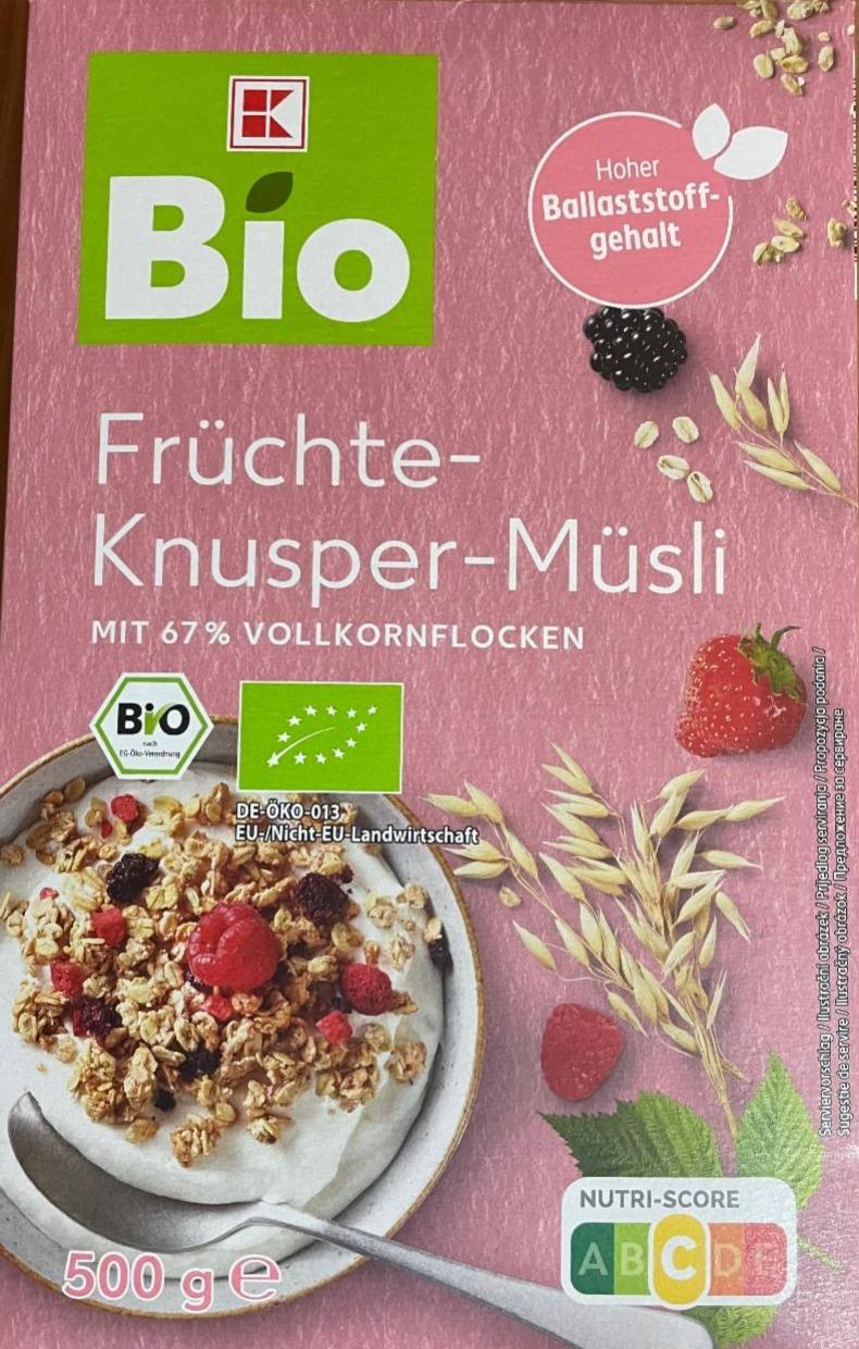Fotografie - Kaufland Bio Knusper Müsli mit Früchten