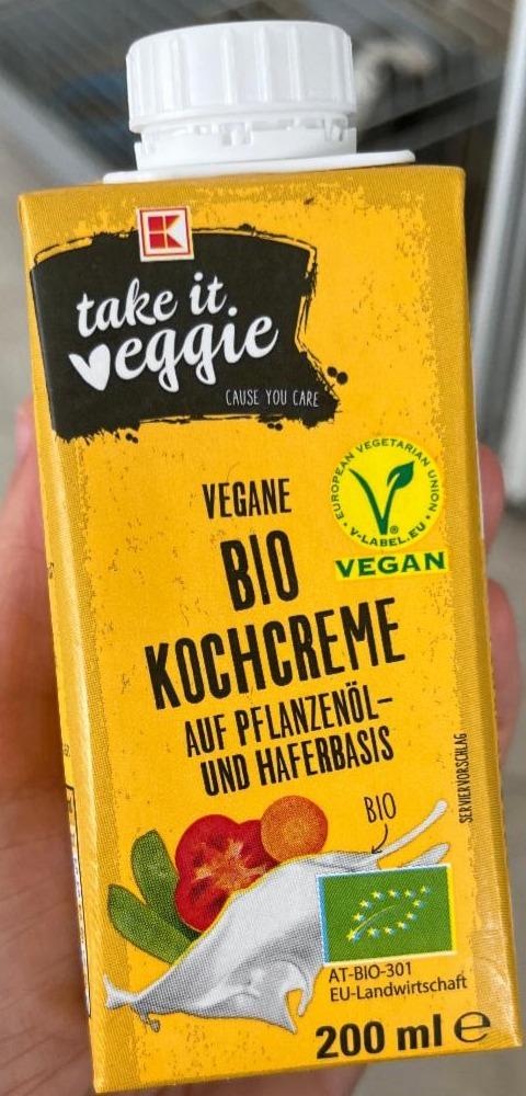 Fotografie - Bio Vegane Kochcreme auf Pflanzenöl und haferbasis K-take it veggie