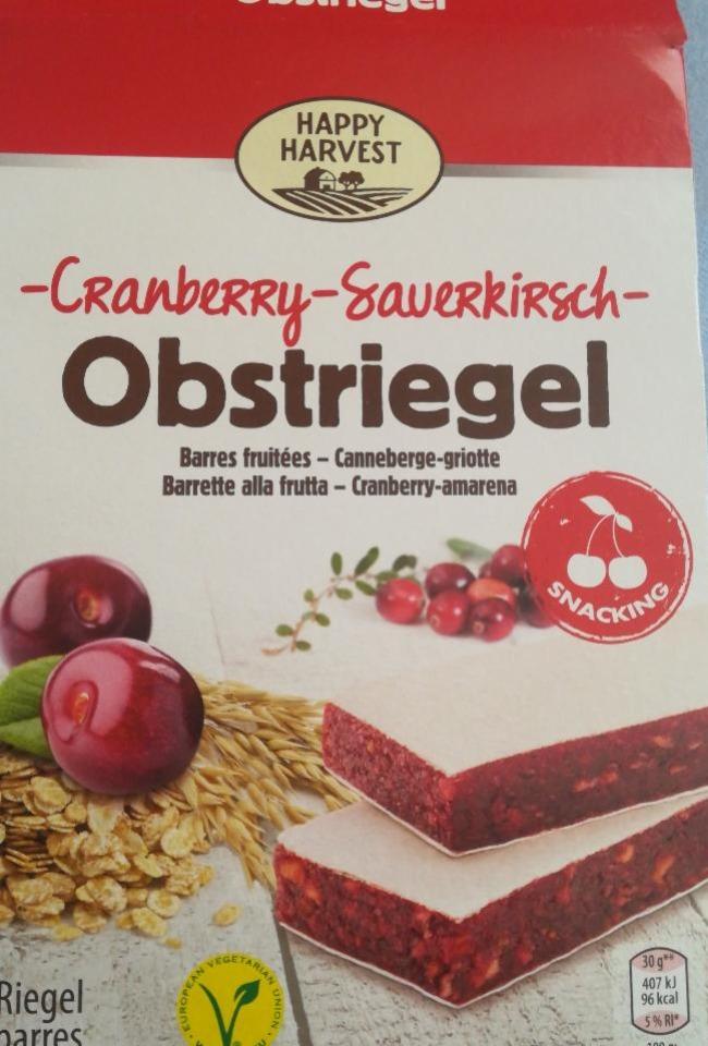 Fotografie - Obstriegel cranberry-sauerkirsch Happy Harvest