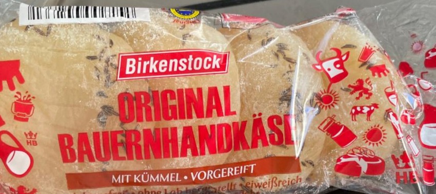 Fotografie - Original Bauernhandkäse mit kümmel Birkenstock