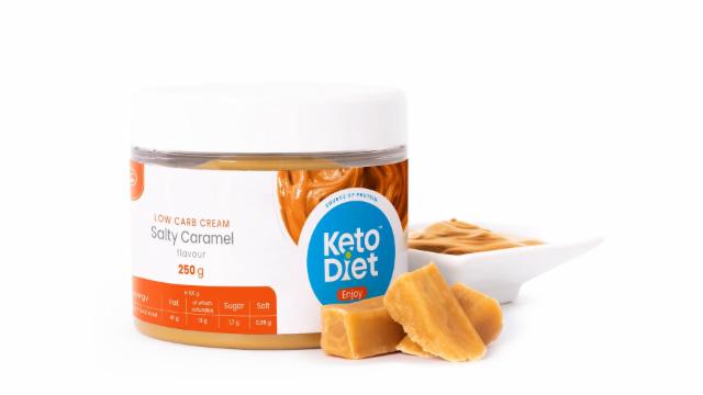 Fotografie - Proteinový krém slaný karamel (Low carb cream Salty caramel) KetoDiet