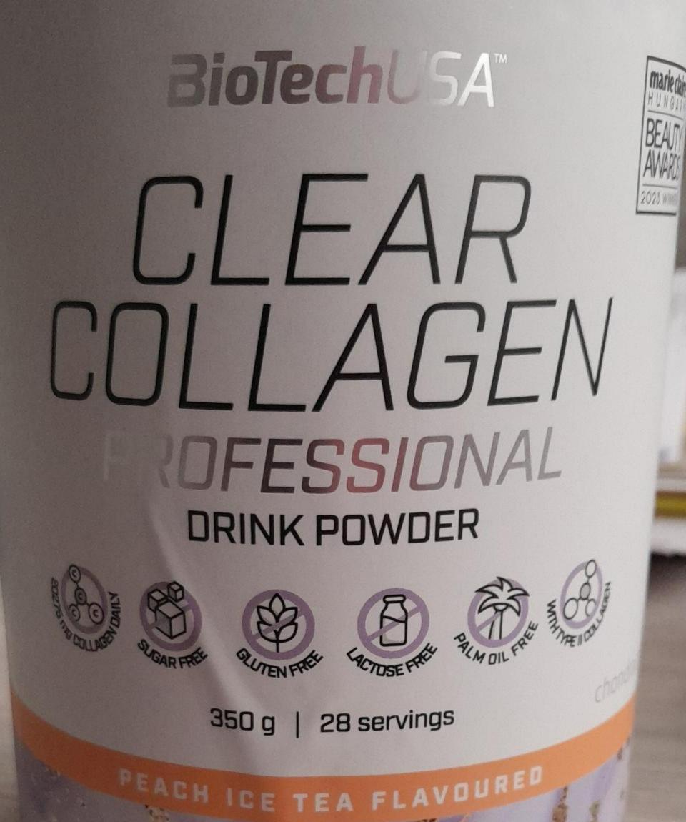 Fotografie - Clear Collagen Professional Peach Ice Tea Flavoured BioTechUSA