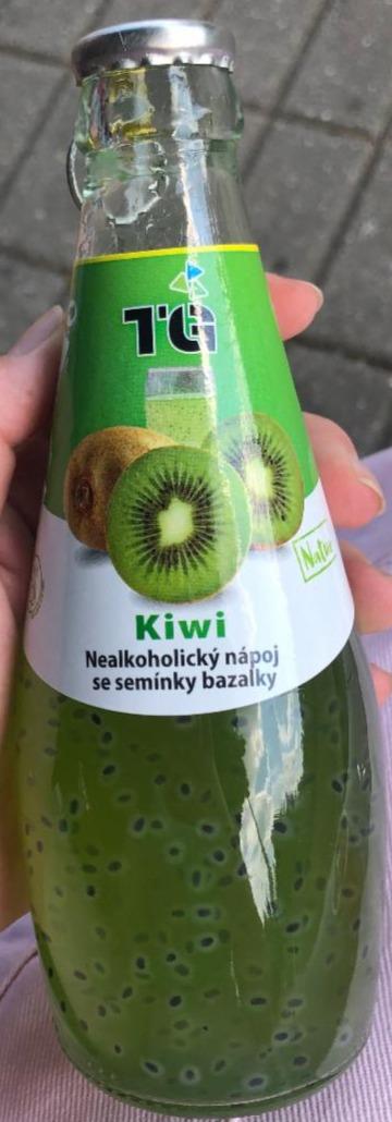 Fotografie - Kiwi nealkoholických nápoj se semínky bazalky TG