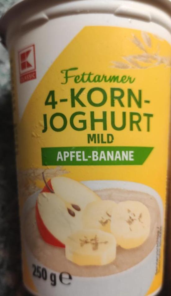 Fotografie - Fettarmer 4-Kornjoghurt Mild Apfel-Banane K-Classic