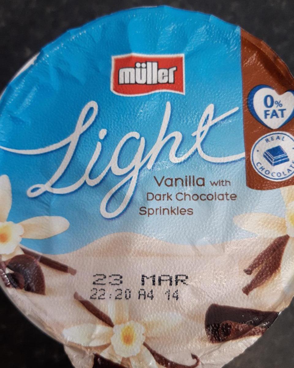 Fotografie - Light Vanila with Dark chocolate Sprinkles Müller