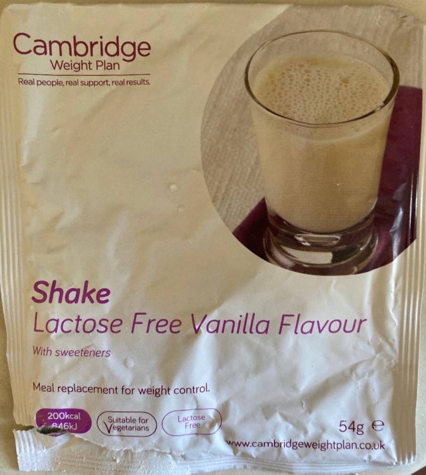 Fotografie - shake lactose free vanilla CWP