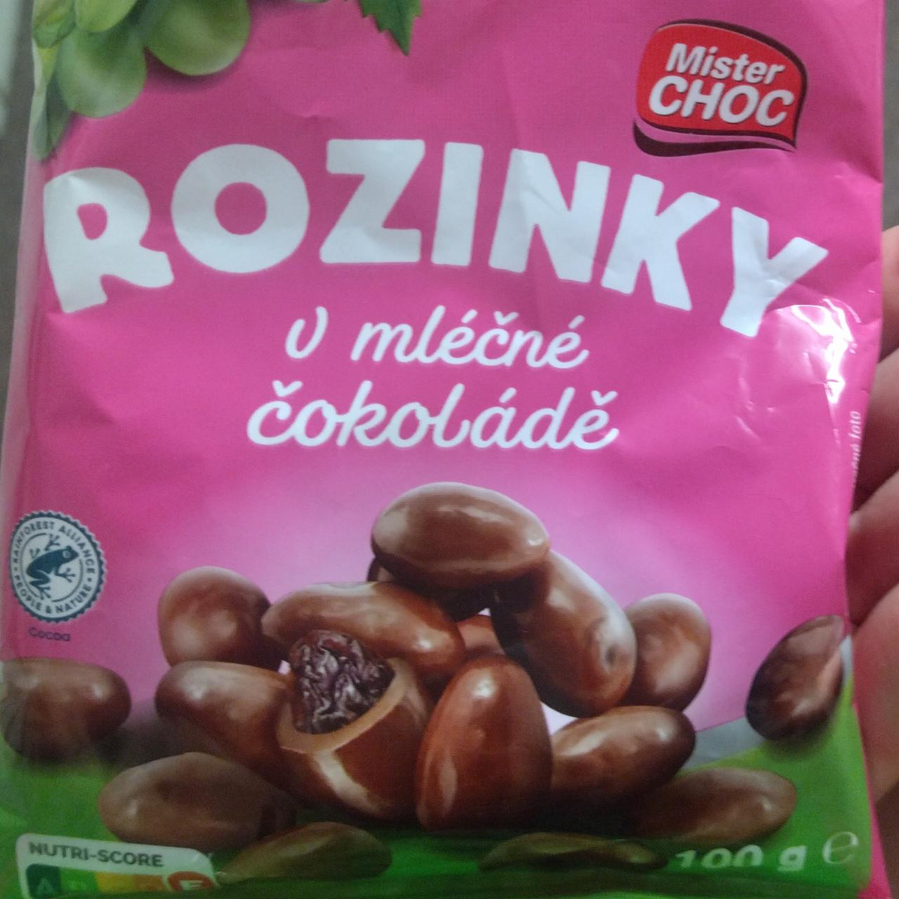 Fotografie - Rozinky v mléčné čokoládě Mister Choc