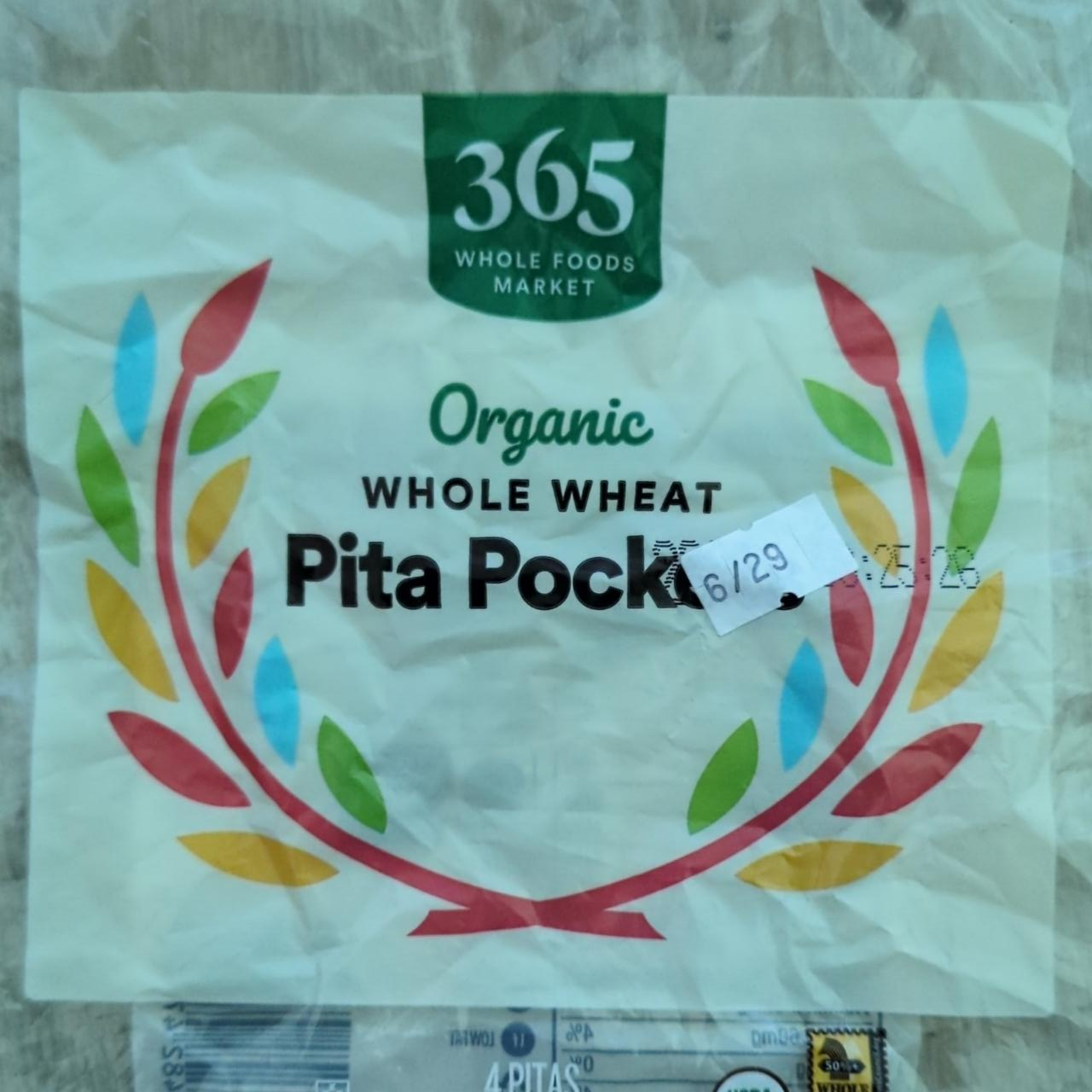 Fotografie - Organic Whole Wheat Pita Pockets 365 Whole Foods Market