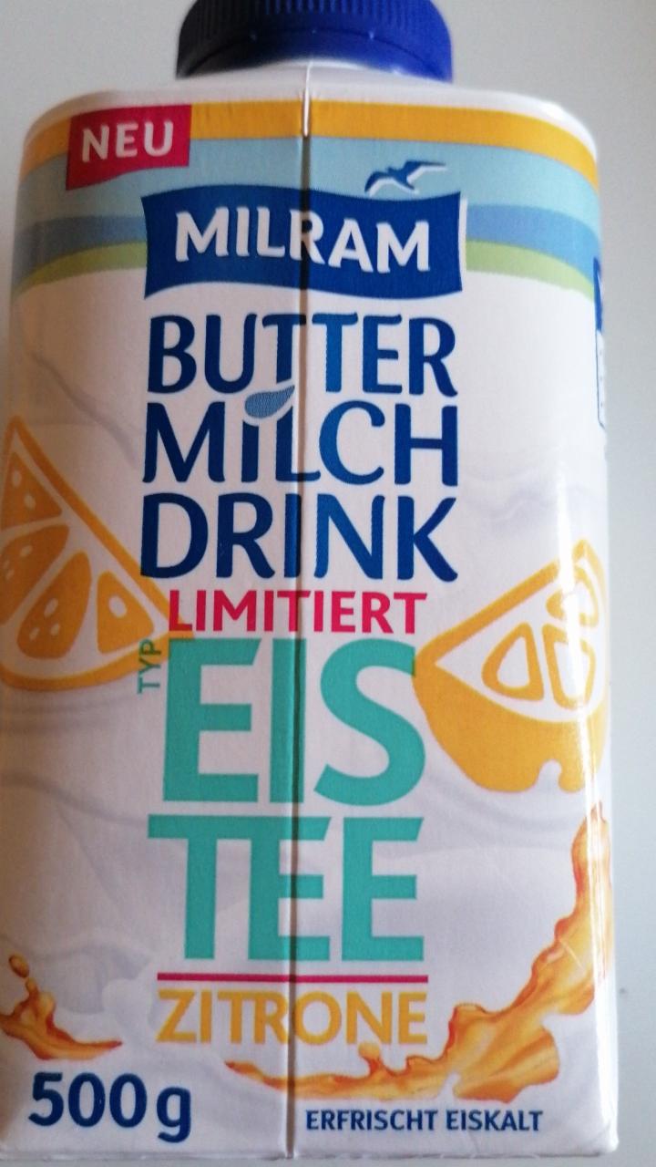 Fotografie - Butter Milch Drink EisTee Zitronen Milram