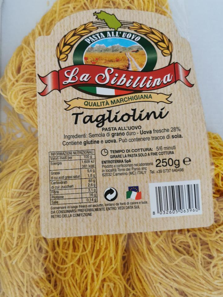 Fotografie - Pasta All'uovo Tagliolini La Sibillina