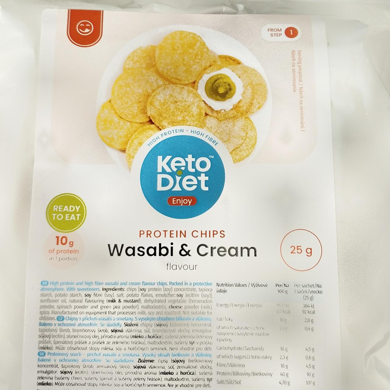 Fotografie - Protein chips wasabi & cream flavour KetoDiet