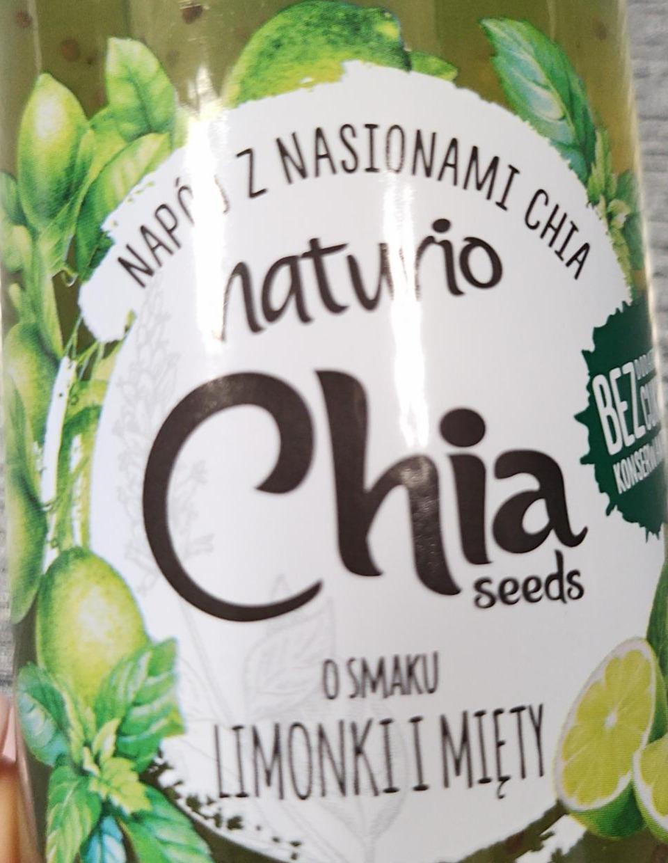 Fotografie - Napój z nasionami Chia seeds o smaku Limonki i Mięty Naturio