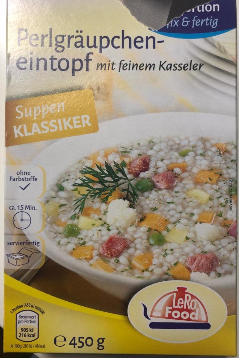 Fotografie - Perlgräupcheneintopf mit feinem Kasseler LeRo Food